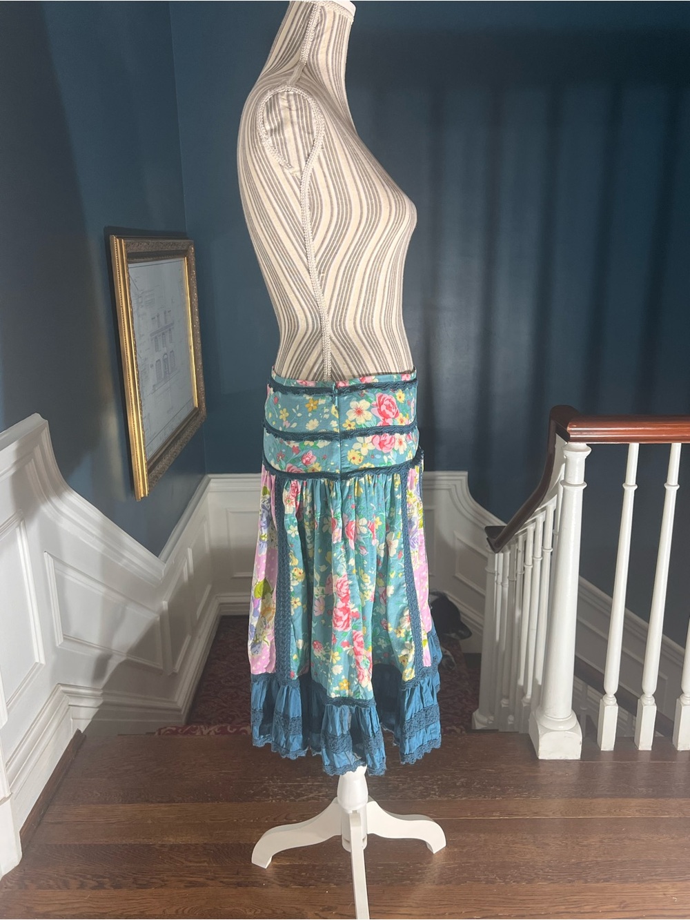 Bohemian Floral Patchwork Skirt in Multicolor Cottagecore Matilda Jane S435 - Picture 9 of 10